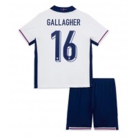 Anglicko Conor Gallagher #16 Domáci Detský futbalový dres ME 2024 Krátky Rukáv (+ trenírky)